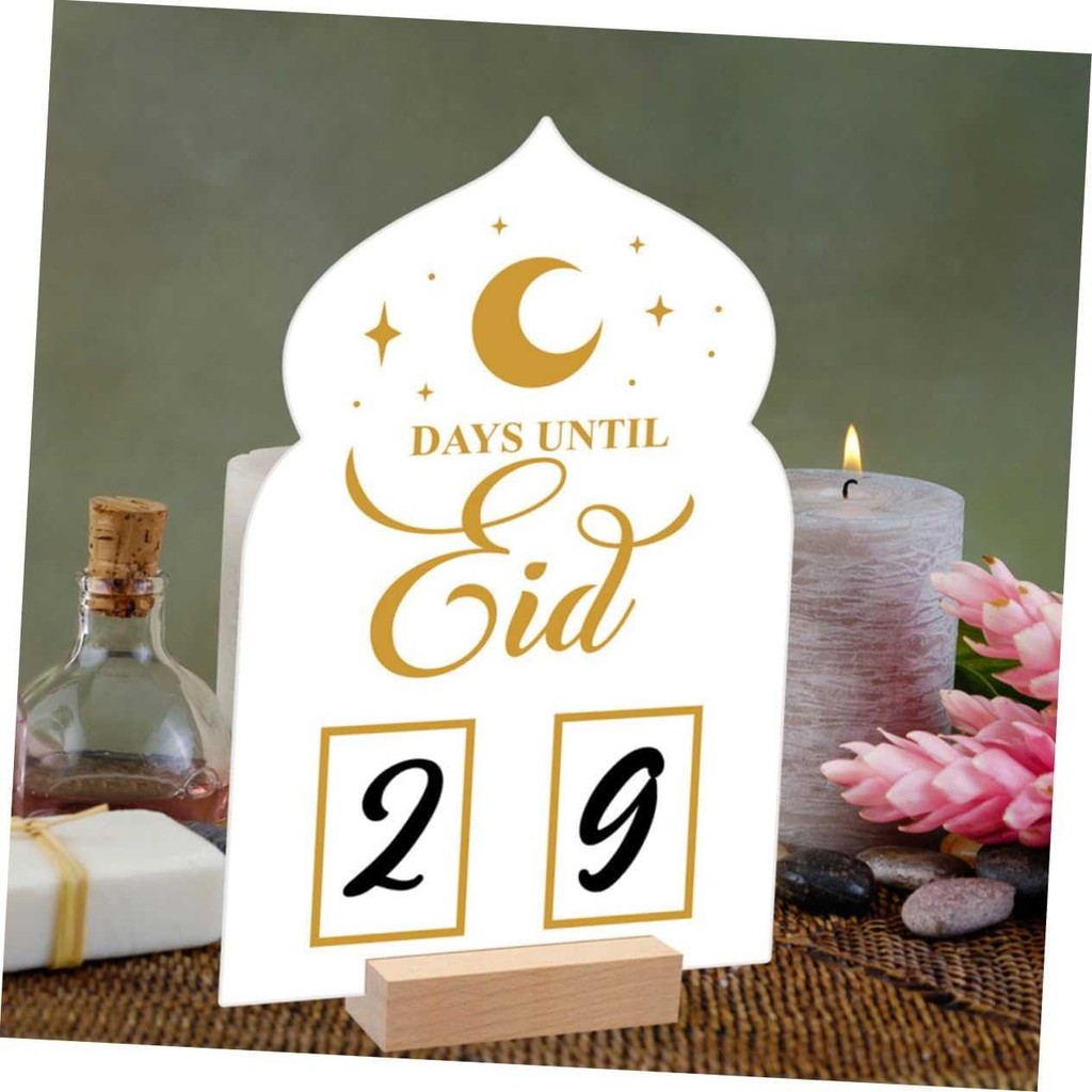 

TASTYSTR TZEKING Kalender Ramadhan Puasa Acrylic Ramadan Calendar Decoration - TK007
