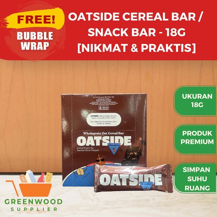 

[All Variant] Oatside Oat Snack Bar / Cereal Bar - 18G [Box - 12 Pcs]