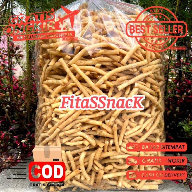 

Sistik Bawang Original Premium 1 kg/Stik Bawang Asin Gurih/Keripik Stik Bawang/Sistik Renyah Gurih 1000 gram