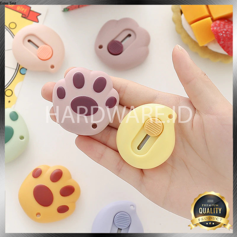 

(HI) Pisau Cutter Kecil Mini Pemotong Kertas Desain Cat Paw
