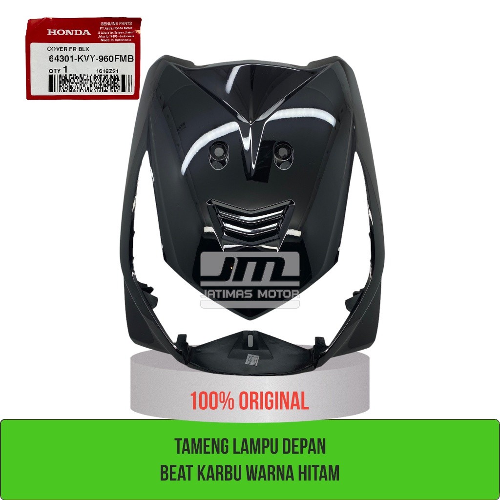 Tameng lampu depan beat karbu warna hitam 64301-KVY-960FMB