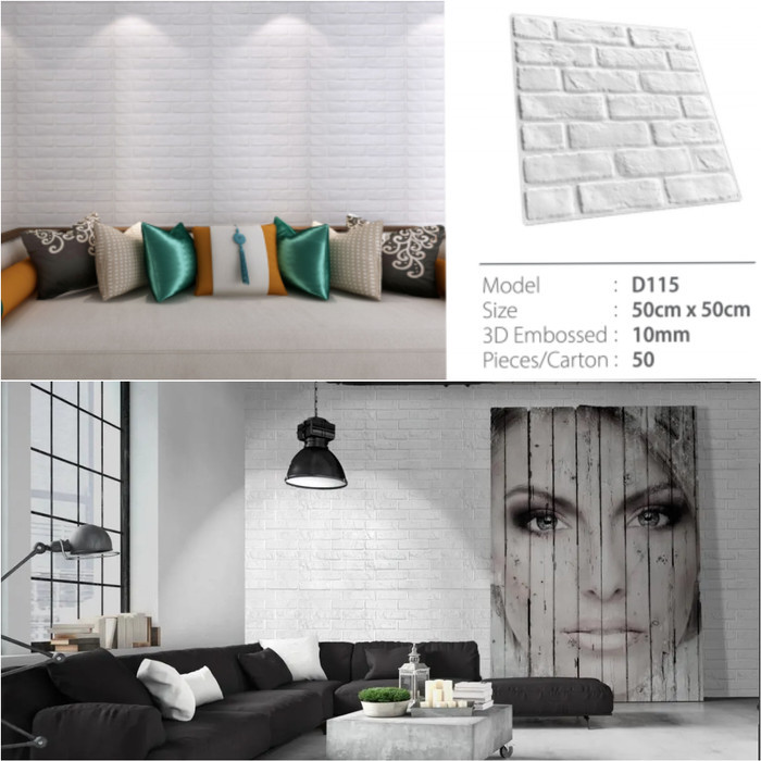 Wallpaper Panel Dinding Plafon 3D PVC 27mm x 50cm x 50cm D115