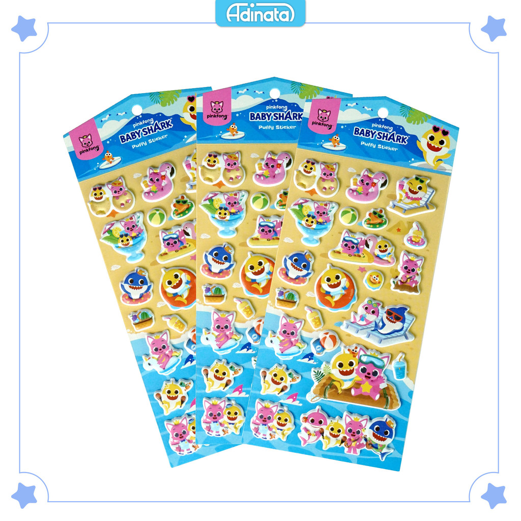 

Baby Shark Puffy Stickers 2530-6127 / Sticker - Adinata