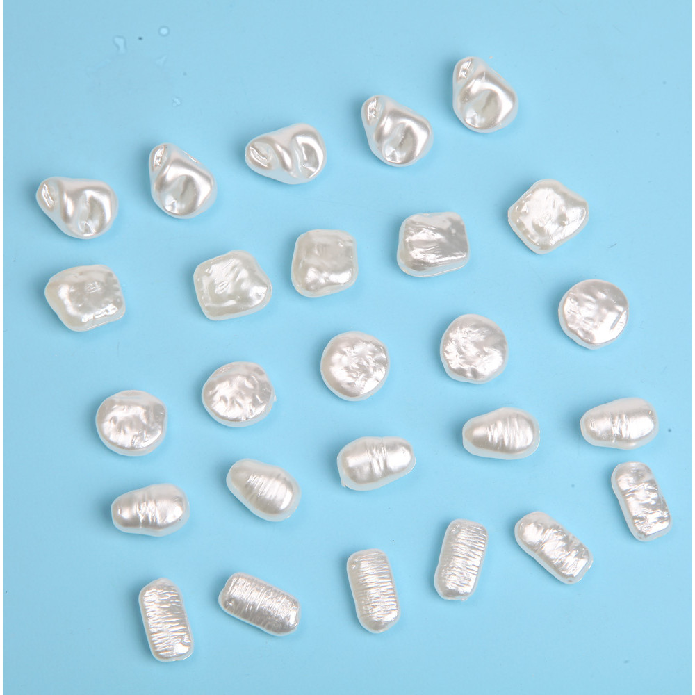 

50PCS Highlight Imitation Pearl Beads Baroque Diy Necklace Earrings Supplies Charms Jewelry Making Bracelet Acrylic Accessories