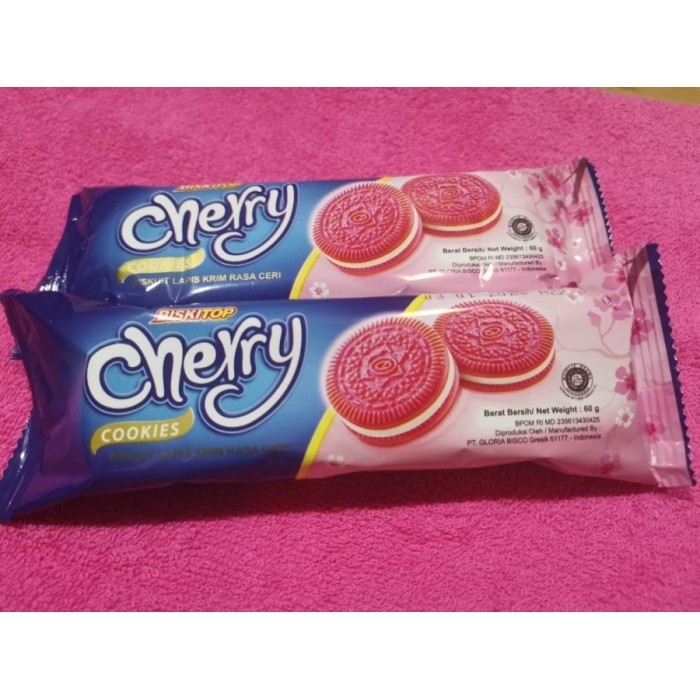 

Biskitop Cherry Biscuit 60gr/ Oreo Cherry/ Snack anak anak