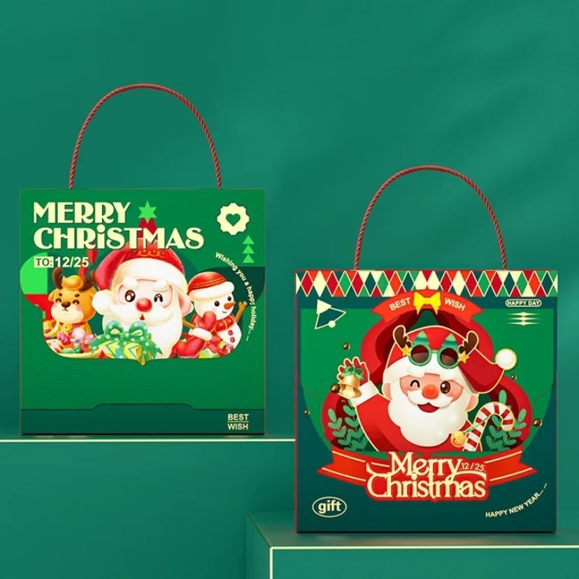 

pekanbaru / Christmas Hampers Bag / Kotak Hampers Natal Handle Tali 17x5x17cm