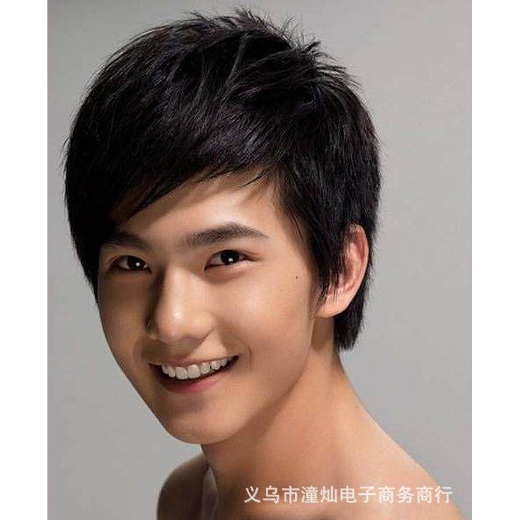 Dewa Laki-laki Yang Yang Rambut Pendek Wig Pria Wig Mahasiswa Rambut Pendek Pria Rambut Pria Tampan 