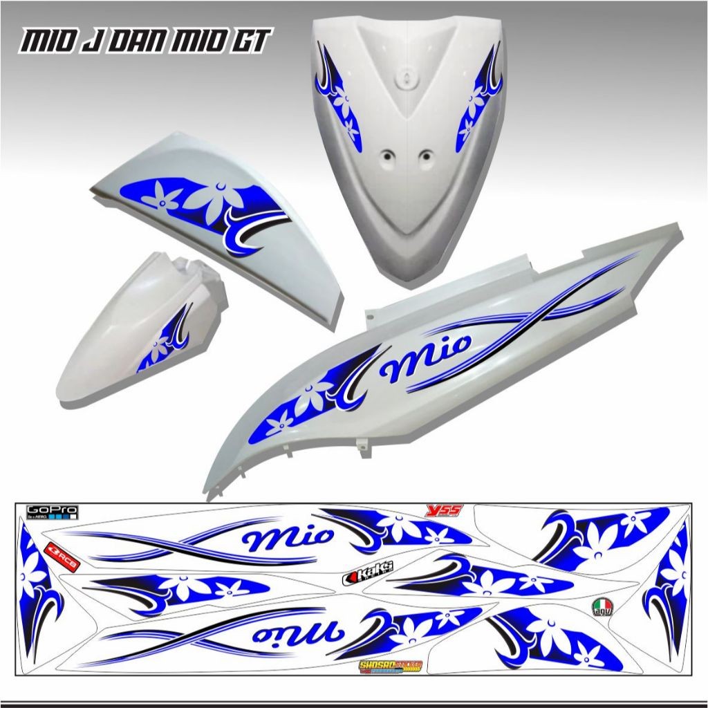 STIKER MOTOR Striping MOTOR mio j / stiker mio gt / variasi striping MOTOR MIO J / GT STIKER