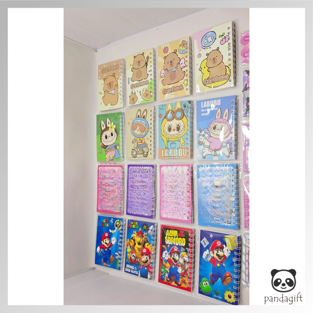

(Per 1 Pack 4Pcs) NoteBook Ring Motif A7 Note Book Ring Motif Sanrio Kuromi Melody - GG0385