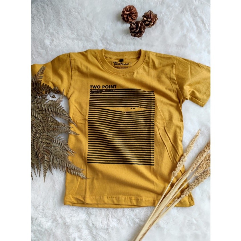 Baju anak Anak Laki-Laki & Perempuan Kaos Distro TwoPoint Motif Garis-Garis