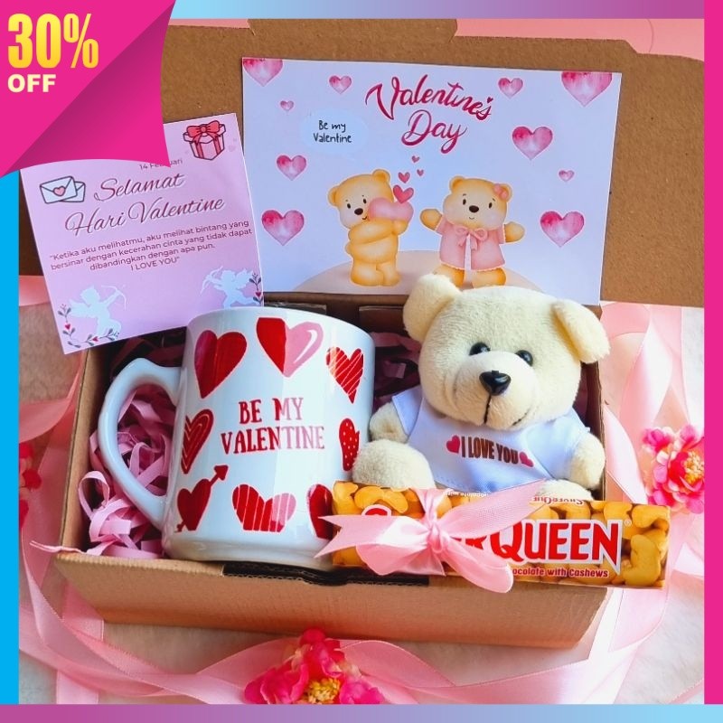 

kado buat pacar gebetan bestie Unik Kreatif Lucu / Hampers Kado Valentine Hadiah Romantis / Kado Mug Valentine