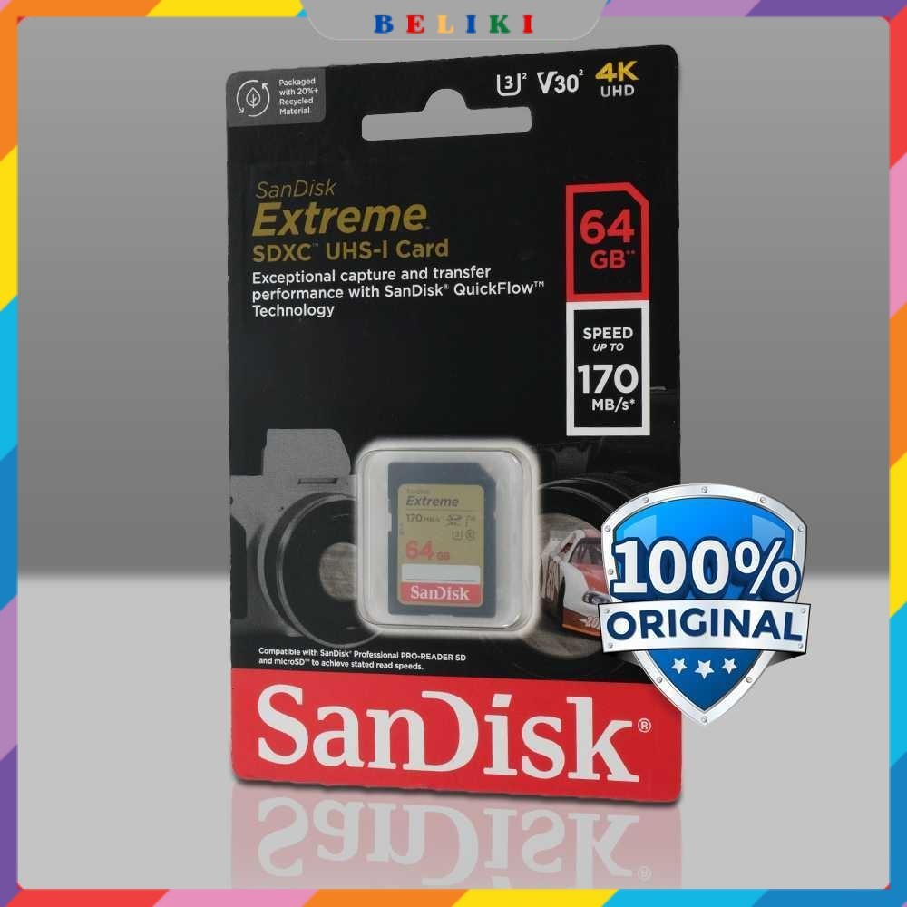 SanDisk Extreme SDXC UHS-I Card V30 U3 Class - SDSDXV