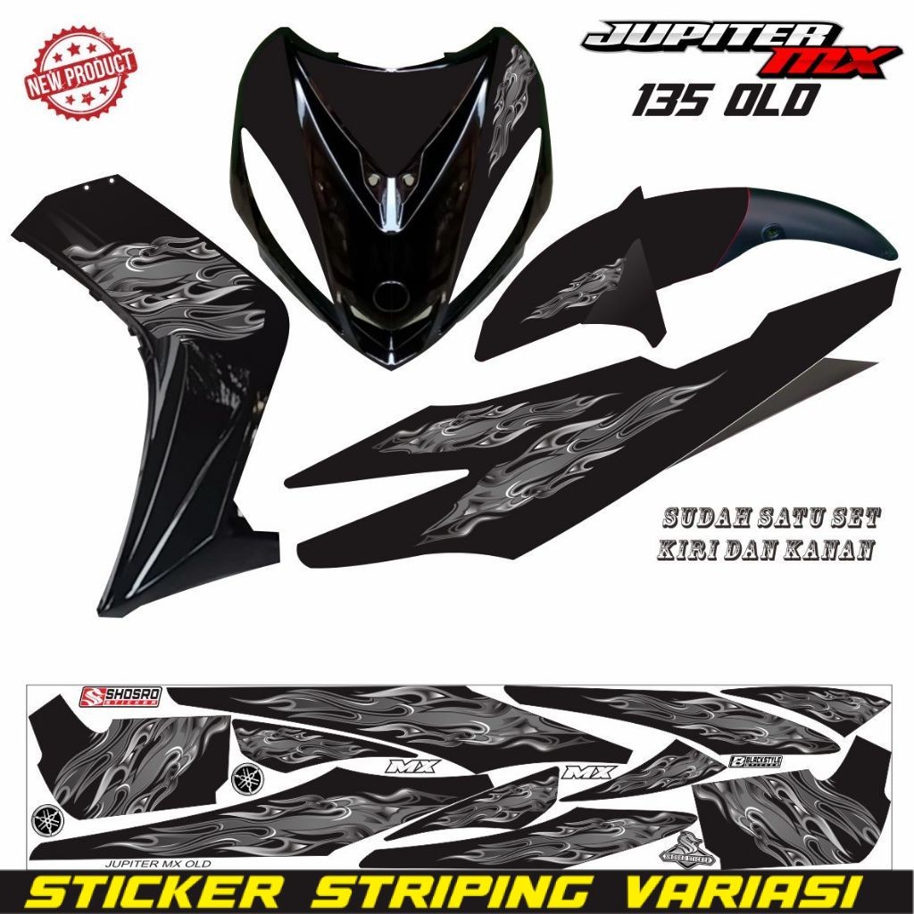 STIKER MOTOR JUPITER MX LAMA / STRIPING VARIASI JUPITER MX 135 OLD STRIPING VARIASI