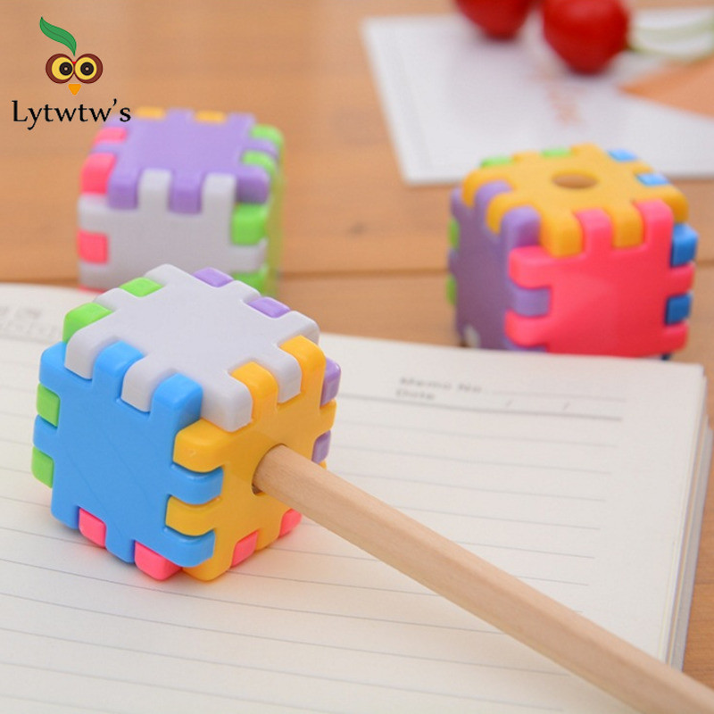 

Kawaii Creative Blocks Pencil Sharpener Stationery School Office Supplies Novelty Kid Gift Cube Funny Toy