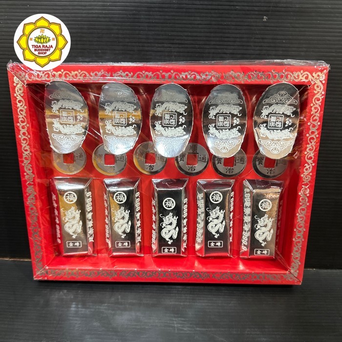 Kertas Sembahyang Barang Cengbeng Set Batangan Perak Yen Pao Koin cahaya