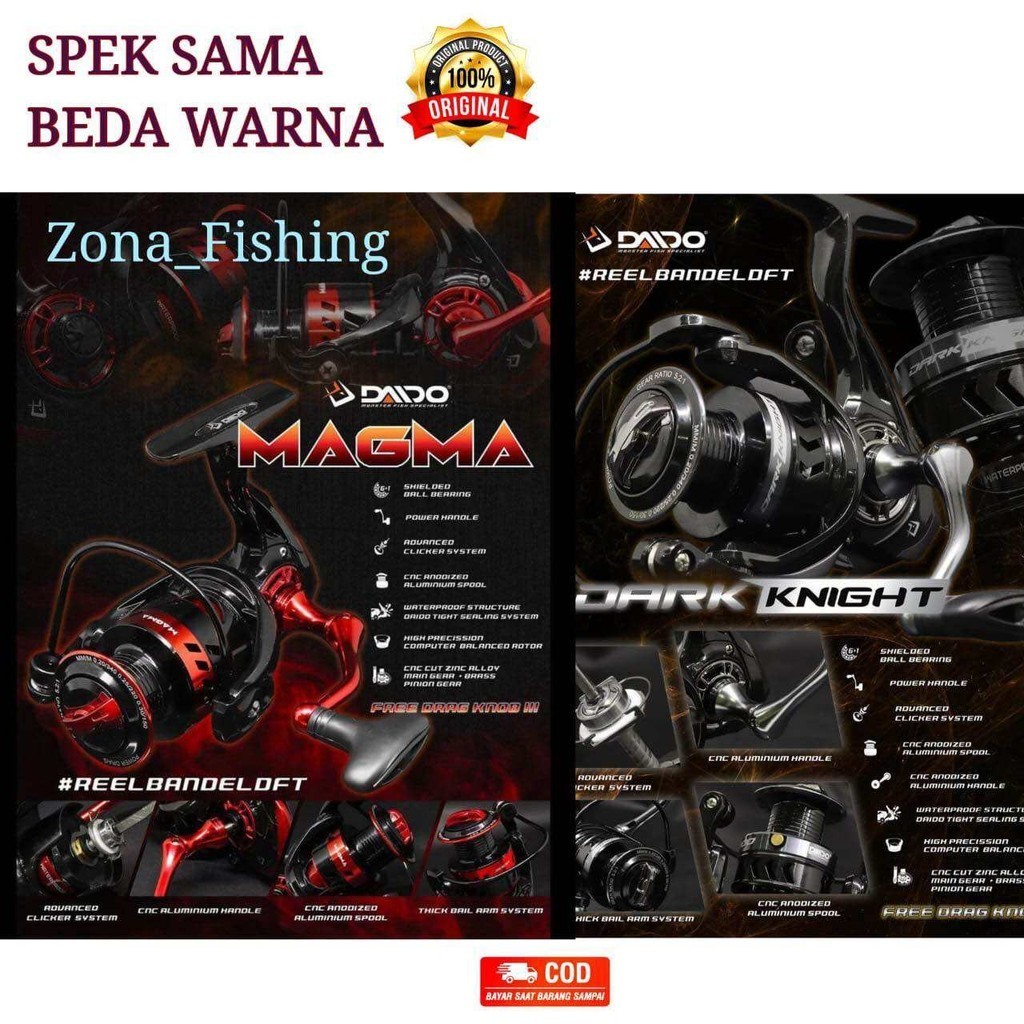 Reel Daido Magma / Daido Dark Knight / Daido Talisman Power Handle Waterproof 1000 - 6000