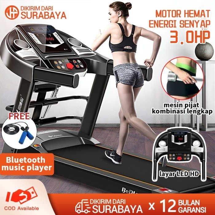 KUYY Alat Olahraga Treadmill Alat Fitness Treadmill Elektrik Treadmill