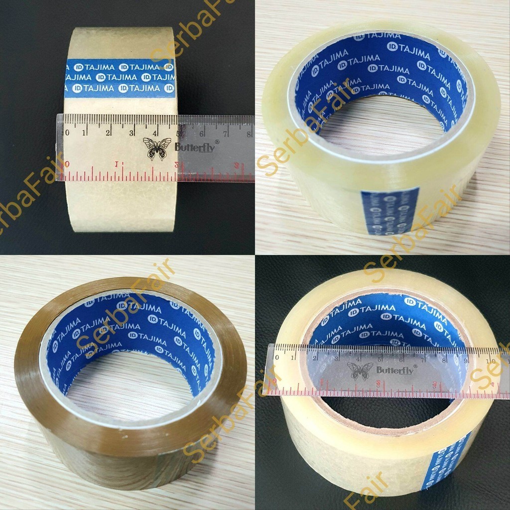 

Lakban Bening/Coklat Tajima Blue Core 2Inch(48mm) 90Yards Murah Top