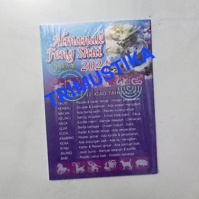 Buku Almanak Feng Shui / FengShui Mas Dian Tahun 2024 Shio Naga