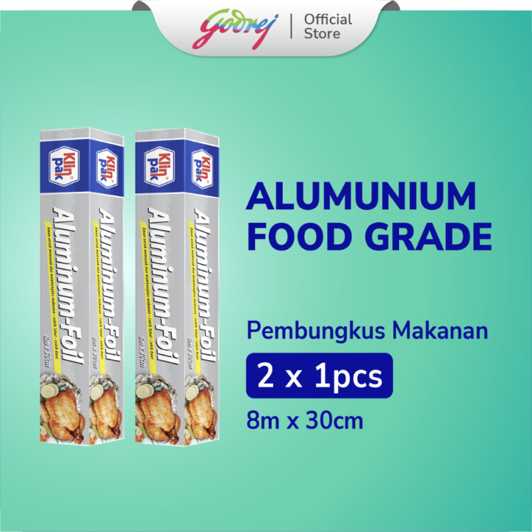 Klinpak Aluminium Foil Box 30cmx8m [2pcs]- Aluminium Foil