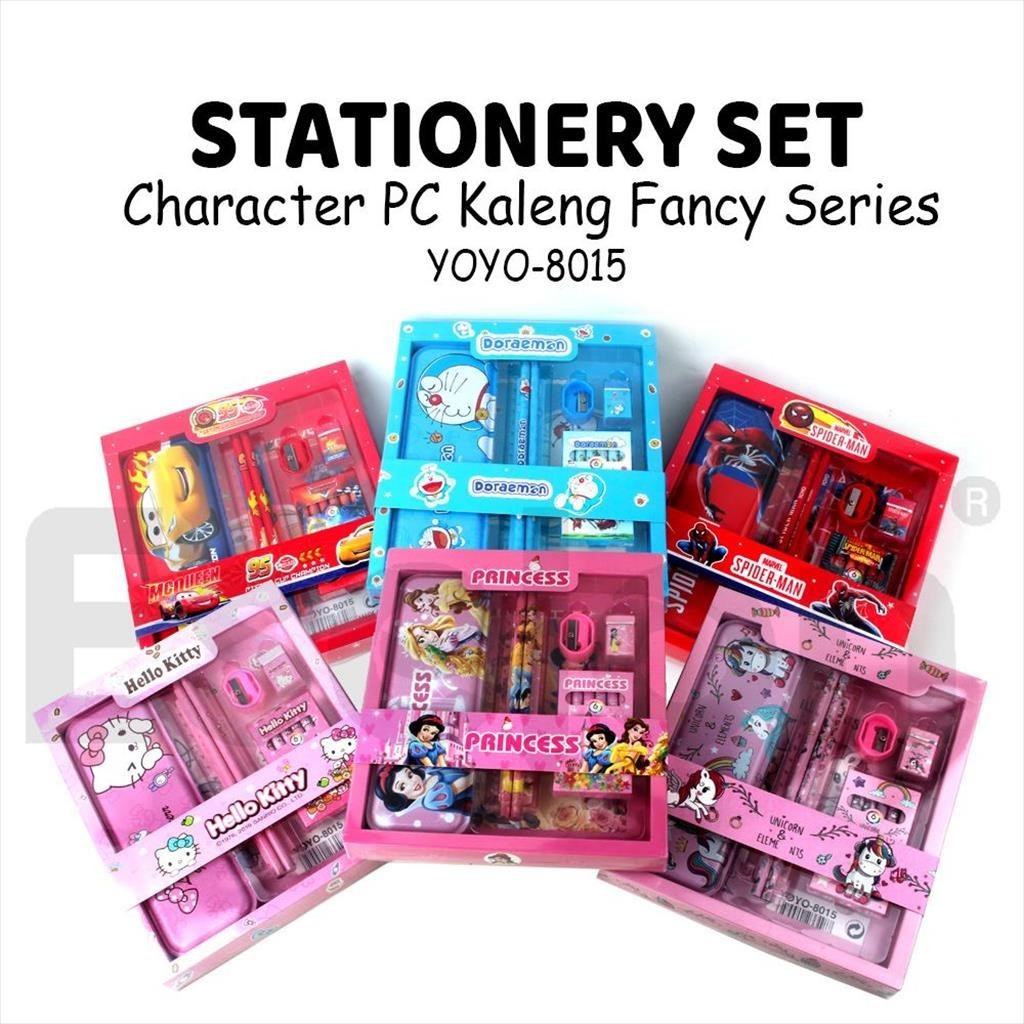 

[MaxMart] Paket Alat tulis Stationary Set 7in1 Karakter 8015 / Paket Alat Tulis Set + Crayon