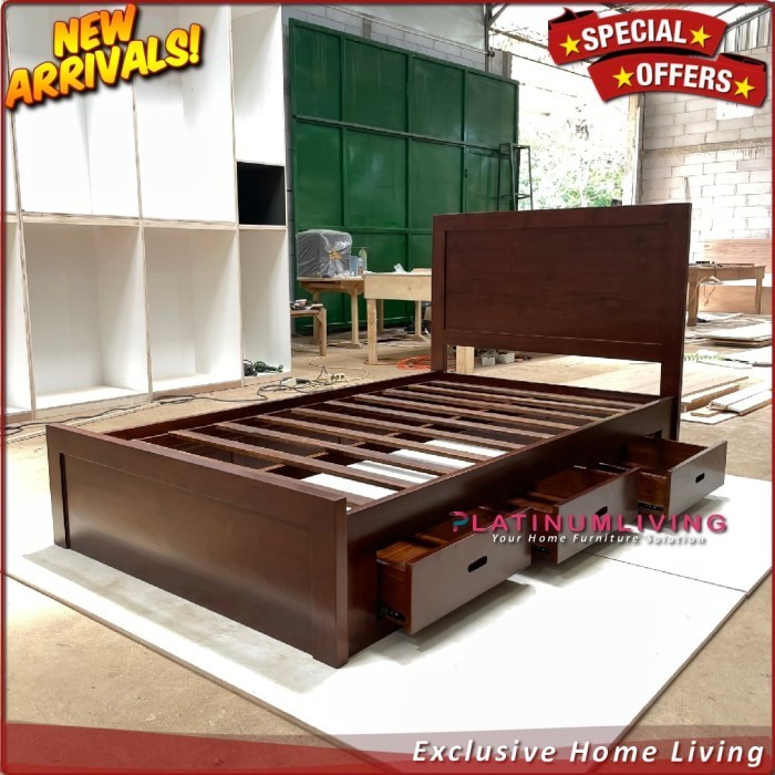 Tempat Tidur Jati Minimalis DIpan Minimalis Tempat Tidur Laci 3 Furniture Jepara
