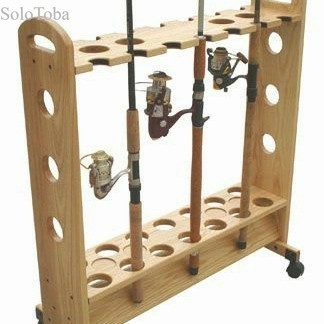 

Rak Joran Pancing Kayu Isi 23 Slot Rak Payung Rak Tongkat Rak Sa murah