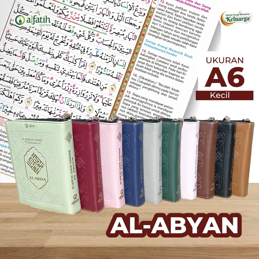 Al-Quran terjemah tajwid quran kecil Rasm Utsmani waqof ibtida AL ABYAN Jaket A6