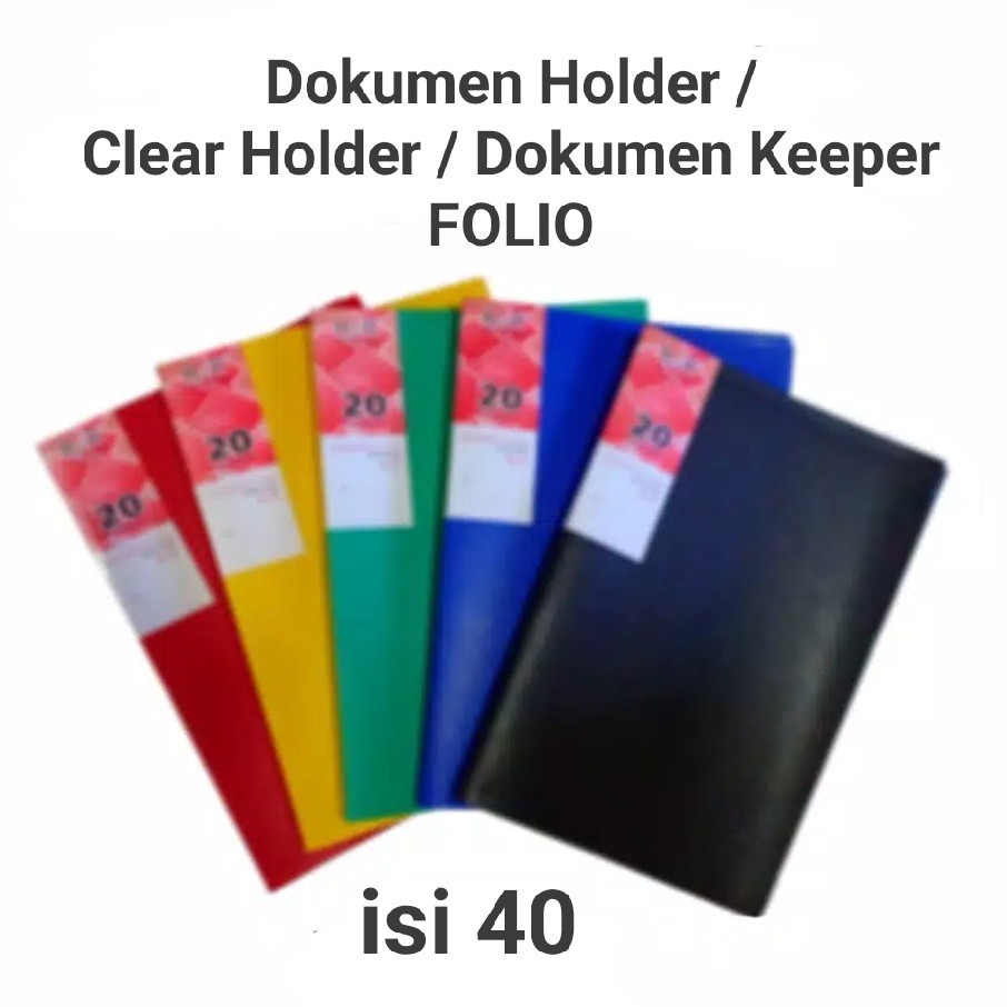 

MAP DOKUMEN HOLDER ISI 40 POCKET / DOKUMEN KEEPER / CLEAR HOLDER / DISPLAY BOOK FOLIO