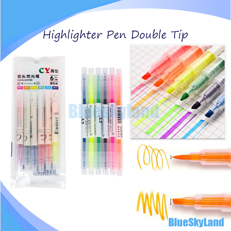 

Set Stabilo Warna Warni / Stabilo Warna / Highlighter Warna Warni / 1 Set Stabilo Highlighter Warna / Stabilo Warna Cerah Double Tip