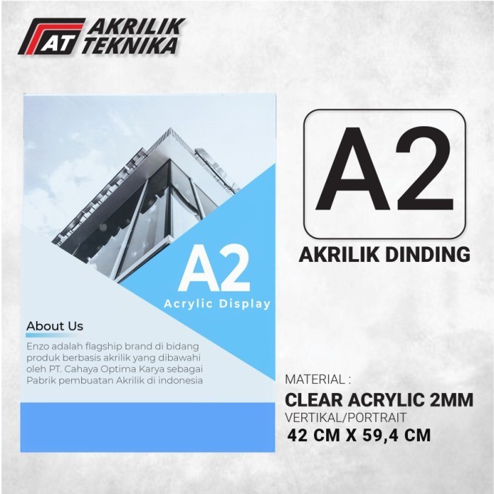 

PROMO!! -TEMPAT BROSUR AKRILIK / AKRILIK TEMPEL / SIGN HOLDER AKRILIK A2 - Potrait