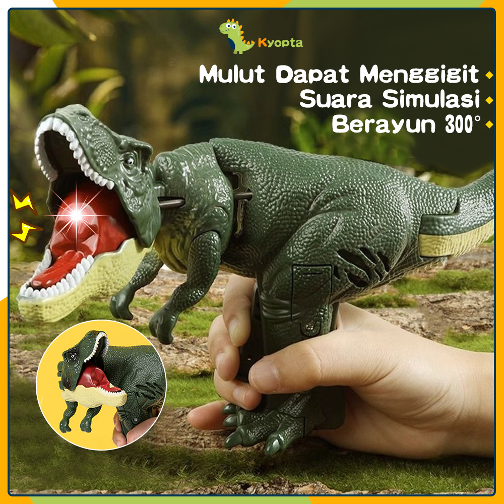 Kyopta Dinosaurus tekan bersuara sha sha Mainan dinosaurus viral Dino tekan suara Dinosaurus viral t
