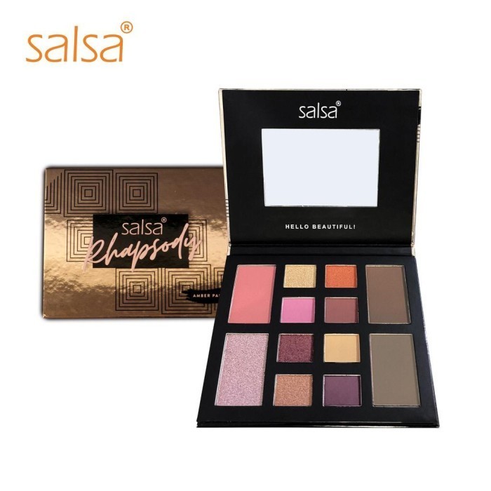 (NEW) -BPOM Salsa Rhapsody Face Palette Eyeshadow Salsa Perias Mata Amber - Amber