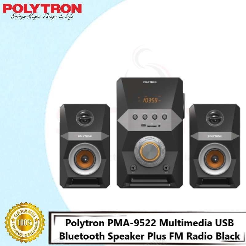 Polytron PMA-9522 Multimedia USB bluetooth Speaker Plus FM Radio