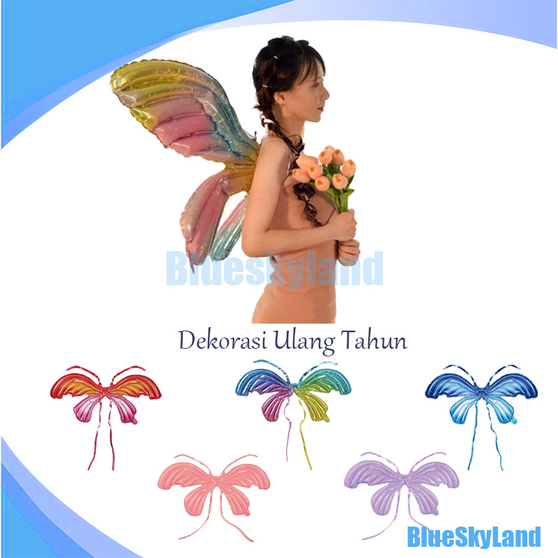 Sayap Balon Huruf Balon Latex Balon Ulang Tahun Dekorasi Ulang Tahun Sayap Unik / Balon Sayap Kupu-k