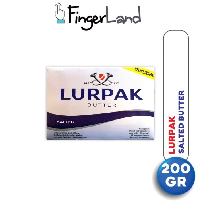 

LURPAK Salted Lactic Butter 82% 200 gr Mentega & Packing Styrofoam