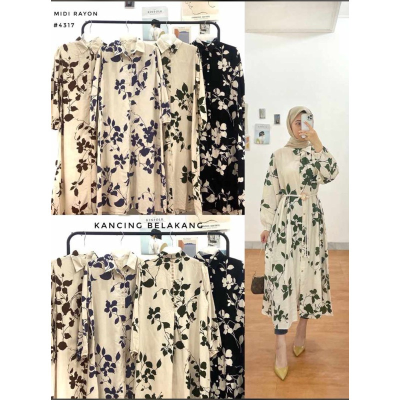 HILLARY TUNIK FREE BELT / ATASAN WANITA TUNIK BUSUI KEKINIAN