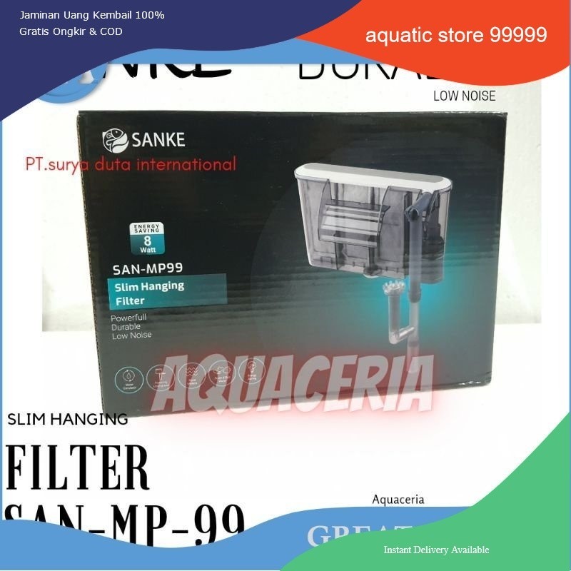 Filter Gantung Aquarium 60 cm to 80 Cm SANKE SAN MP 99 Slim Hanging