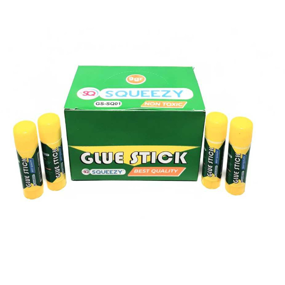 

Harga Grosir ( 1Kotak / 24pcs ) Lem Glue Stick mini SQUEEZY GS-SQ01Non Toxic Original