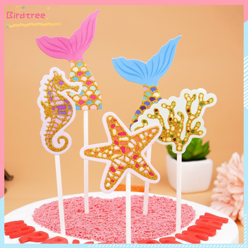 COD Plugin Kue Seri Laut Plugin Kue Kuda Laut Karang Bintang Laut Dekorasi Kue Ulang Tahun BS
