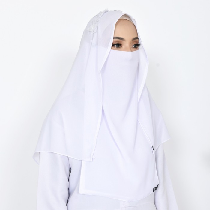 Hijab Niqab Veil Jasmine Cadar Tali Bandana / Cadar Dua Layer - Lave
