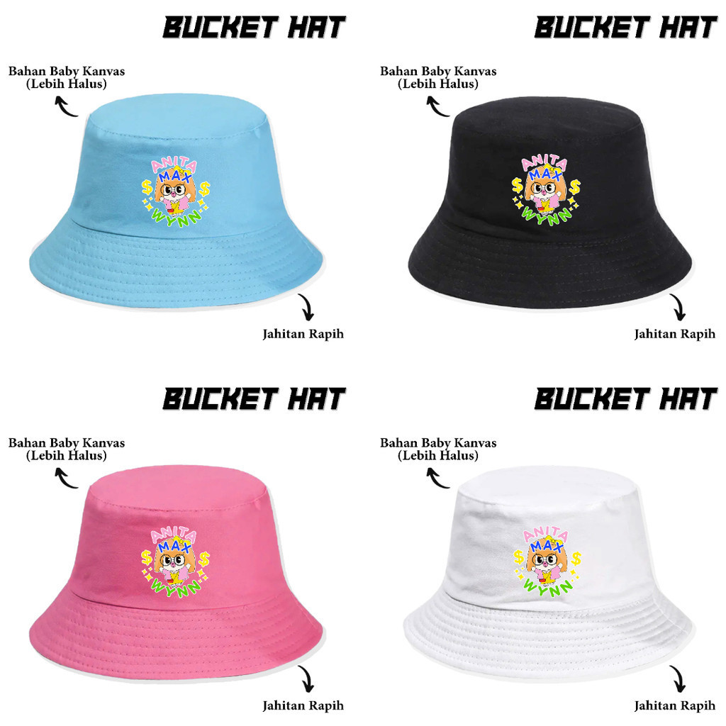 Topi Bucket Hat Logo Anita Max Wynn Drake Raper Topi I NEED THE MAX WIN  ALTER EGO MEME
