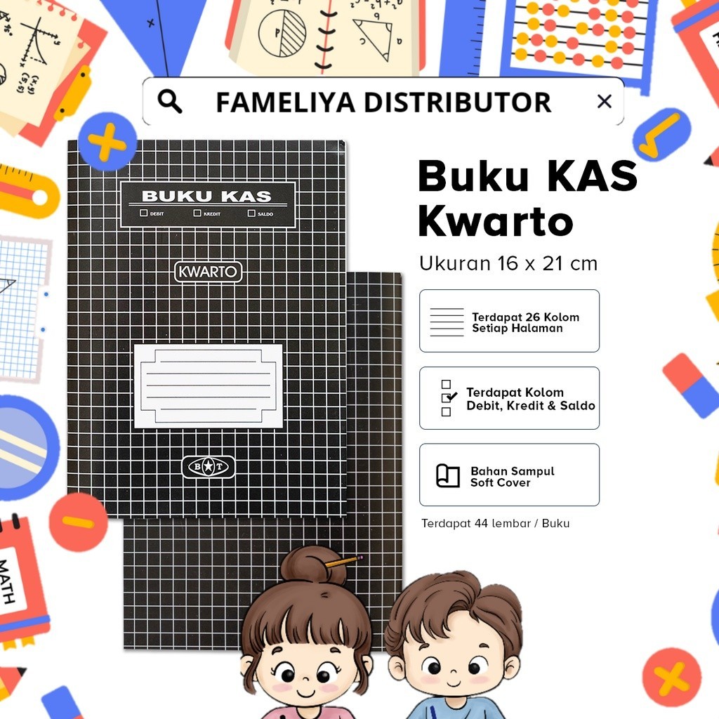 

[FD] Buku Kas Akuntansi HVS Ukuran Kwarto Isi 44 Lembar 3 Kolom Debit Kredit Saldo