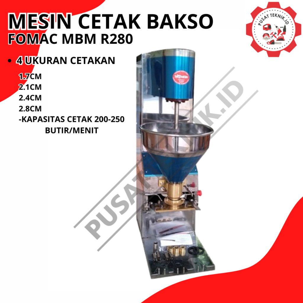MESIN CETAK BAKSO FOMAC MBM R-280 MEATBALL MAKER FOMAC MBM R280