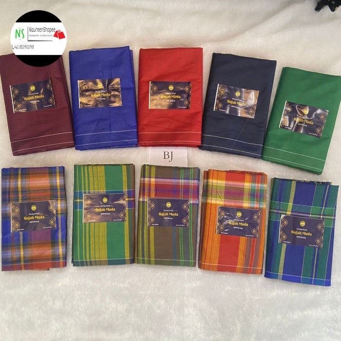 Sarung anak junior / Sarung anak / sarung anak gajah muda polos /kotak - Biru