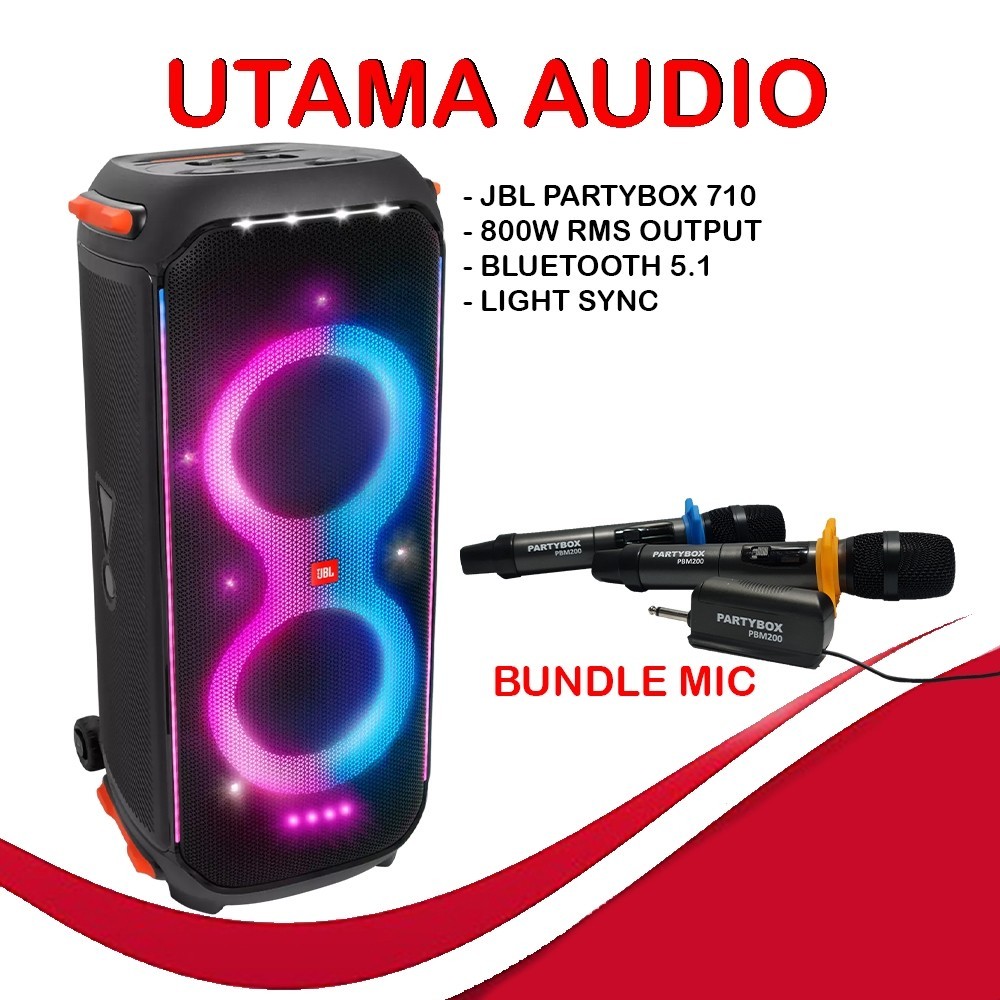 JBL Partybox 710 Speaker Portable Partybox710 800 Watt Garansi Resmi