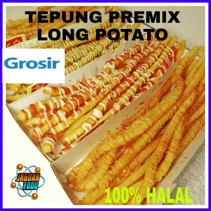 

10 pcs tepung premix long potato kentang panjang 500 gram