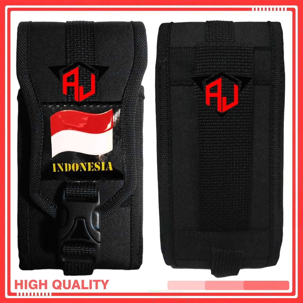 Aj Sarung Hp Indonesia Sarung Hp Pinggang Tactical Logo Bendera Indonesia Single Slot