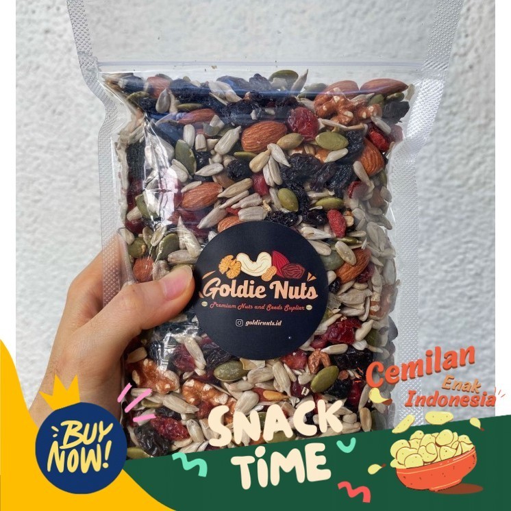 

Special Diskon TRAIL MIX NUTS C (Almond, Walnut, Cranberry, Raisin) 250gram