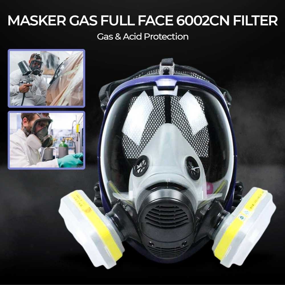 Masker Gas Acid Full Face 6002CN Filter - 6800